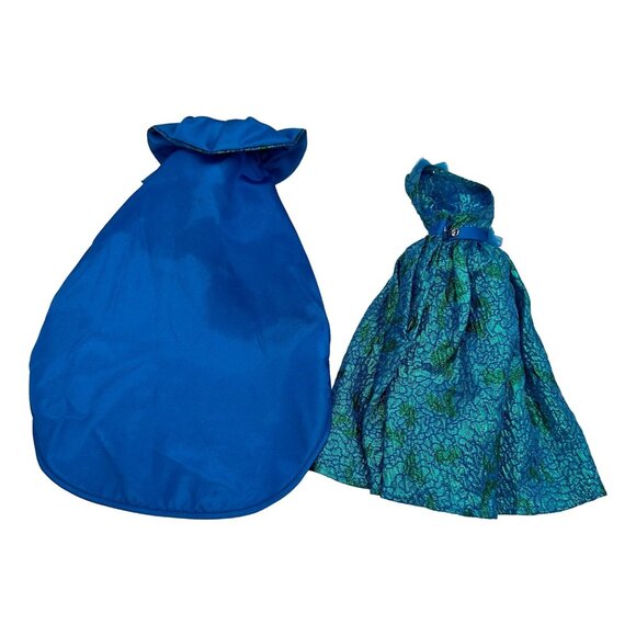 Barbie Fashion Oscar de la Renta Vintage Costume Green Blue 1984 Outfit Only - Picture 4 of 5